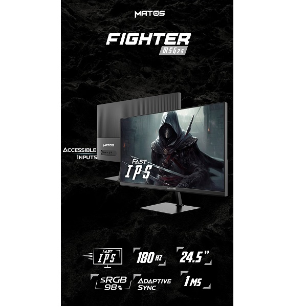 MONITEUR MATOS MSG25 FIGHTER 180HZ IPS 25 POUCE FHD